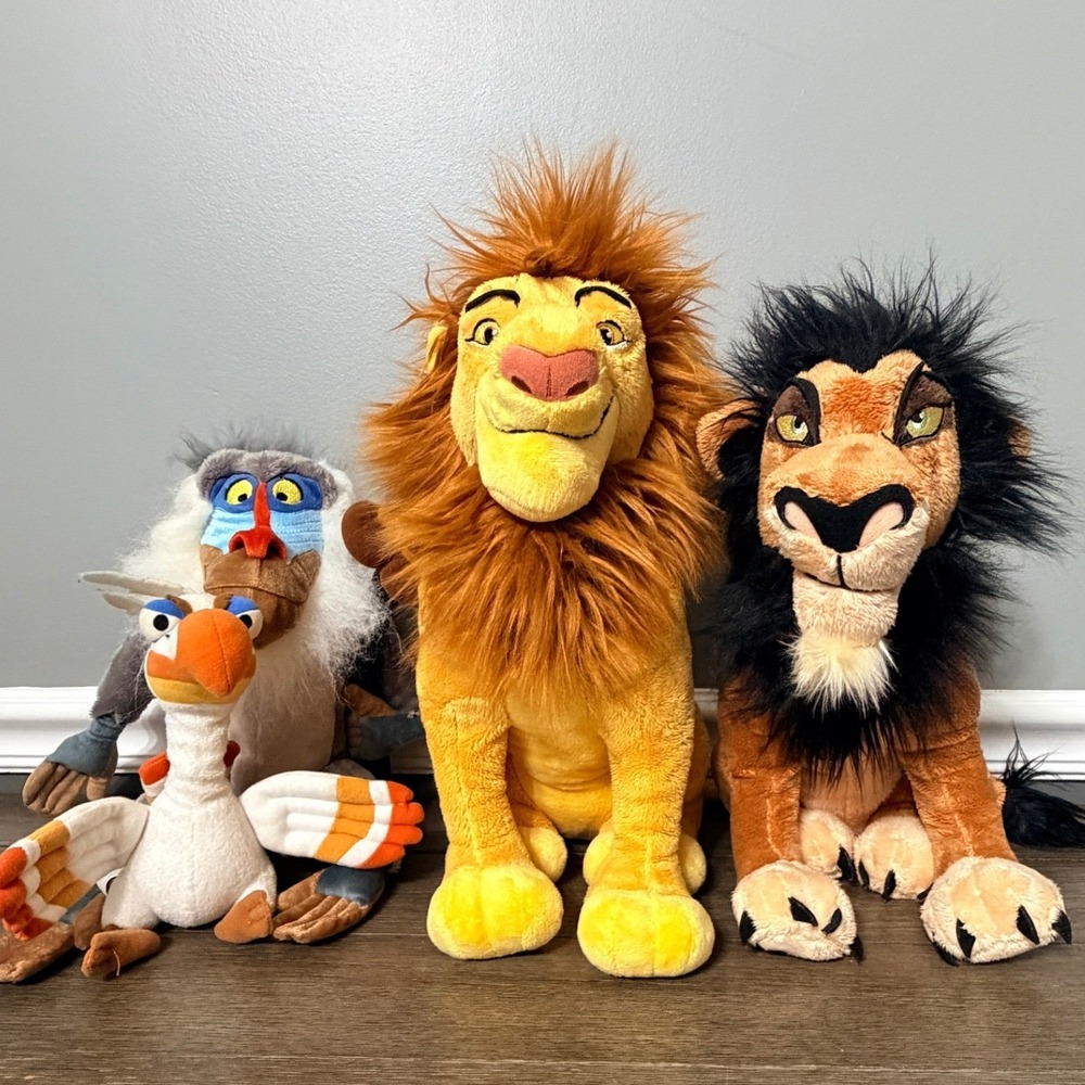 Disney Lion King Plush Lot Simba Scar Rafiki Zazu Disney Parks Broadway Musical